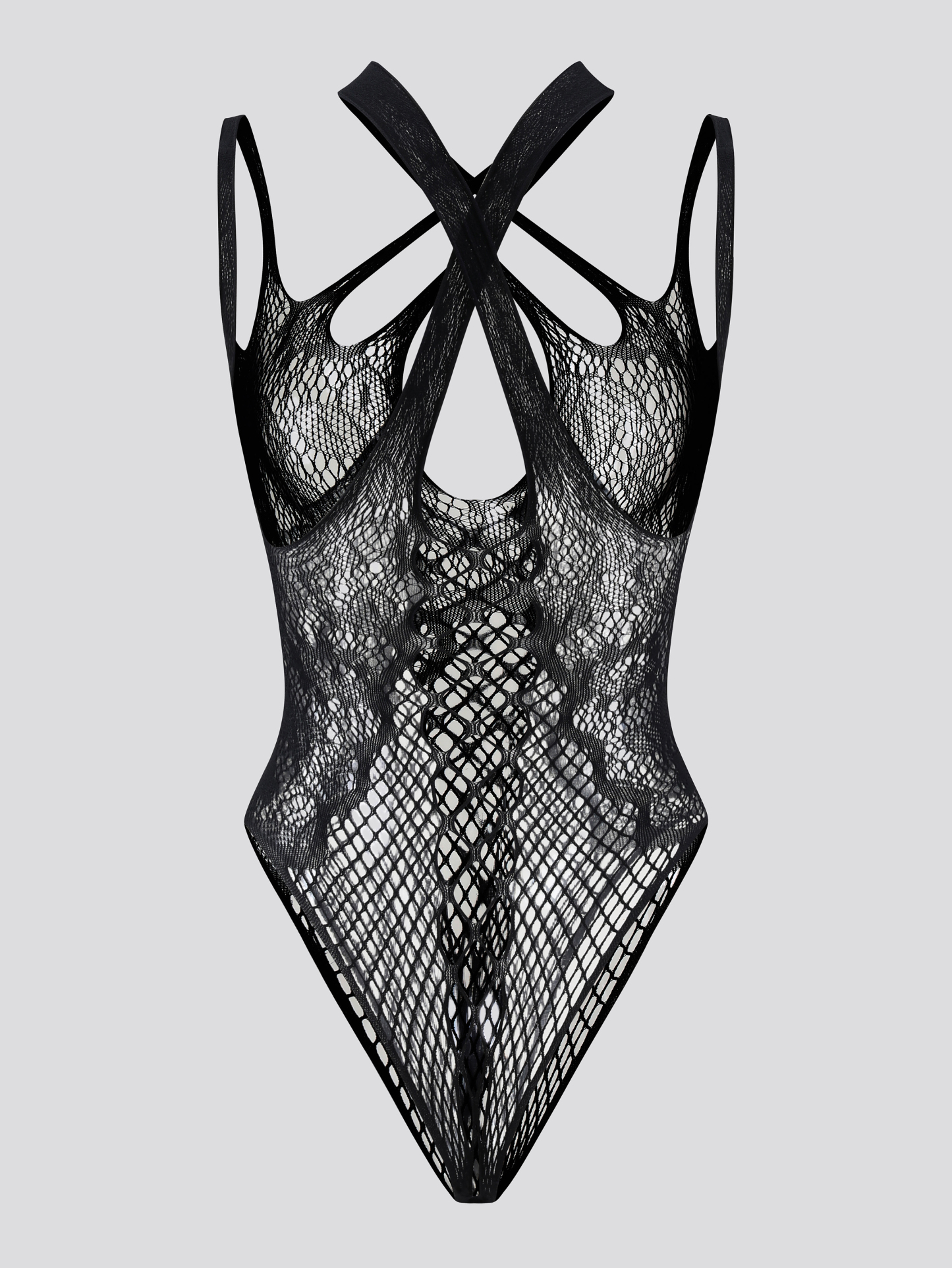 Fishnet Lace Cut Out Teddy Dress