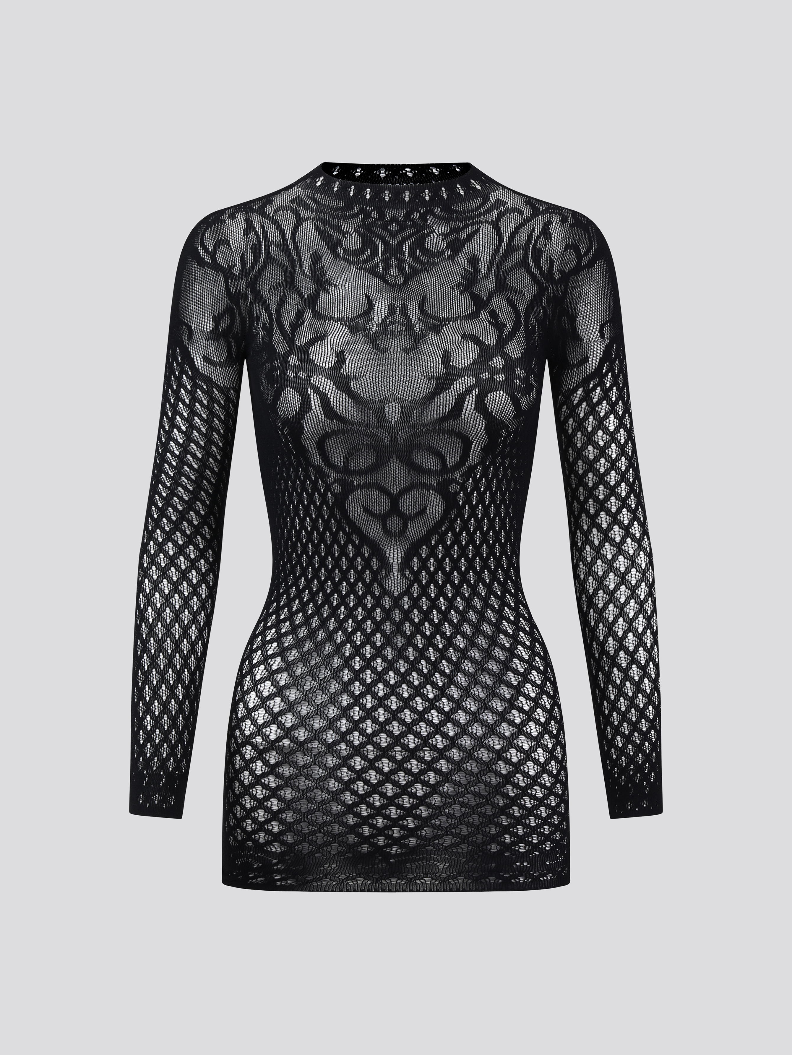 Fishnet Crop Top Long Sleeve Fishnet Shirt