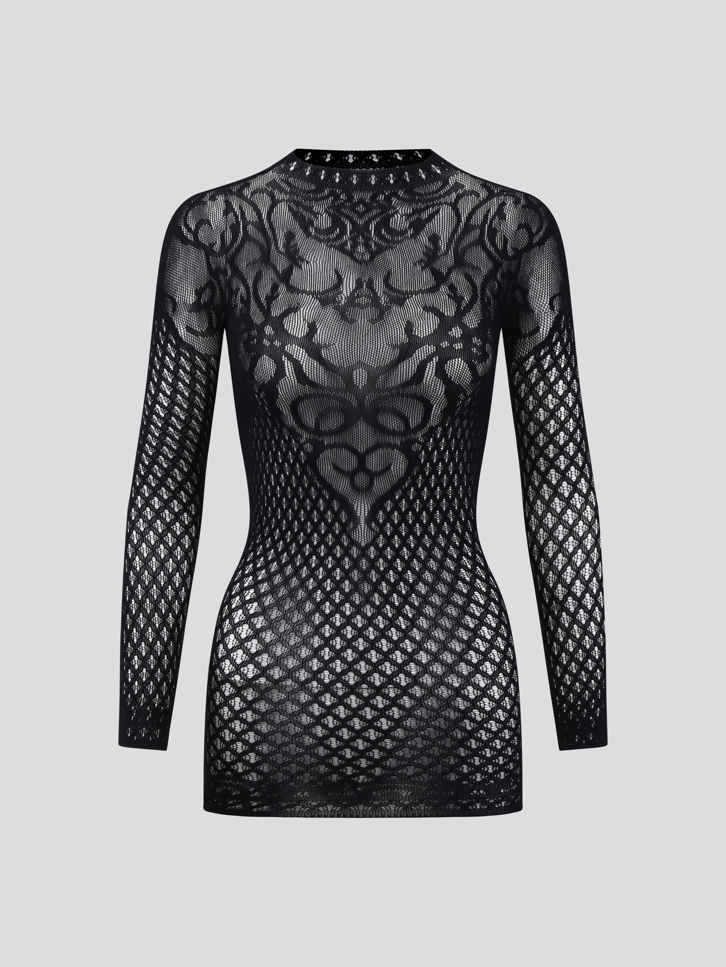 Fishnet Crop Top Long Sleeve Fishnet Shirt