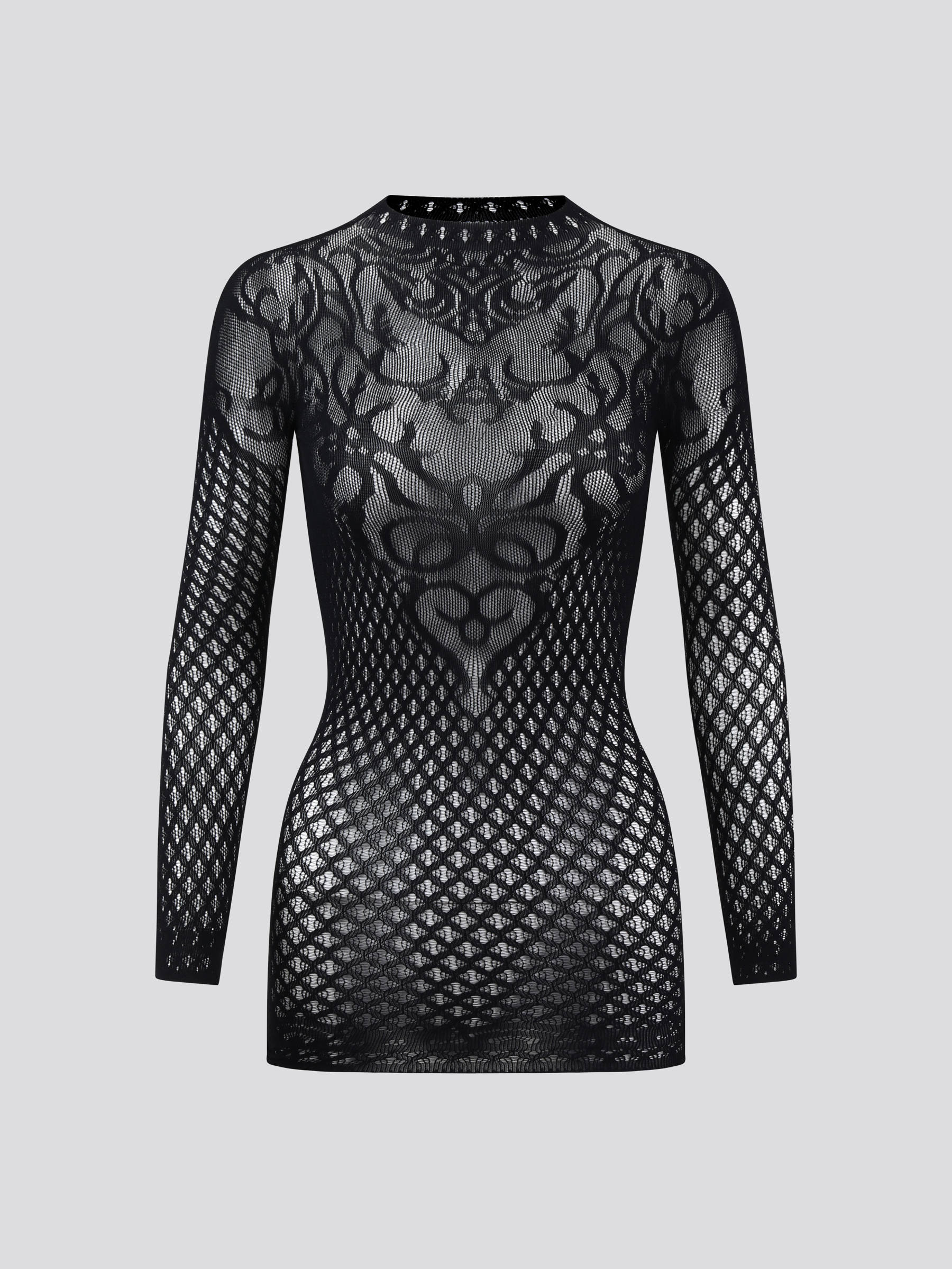 Fishnet Crop Top Long Sleeve Fishnet Shirt