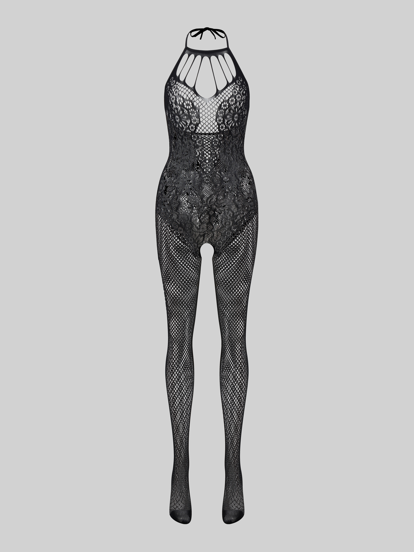 Fishnet Sexy Mesh Teddy With Stocking