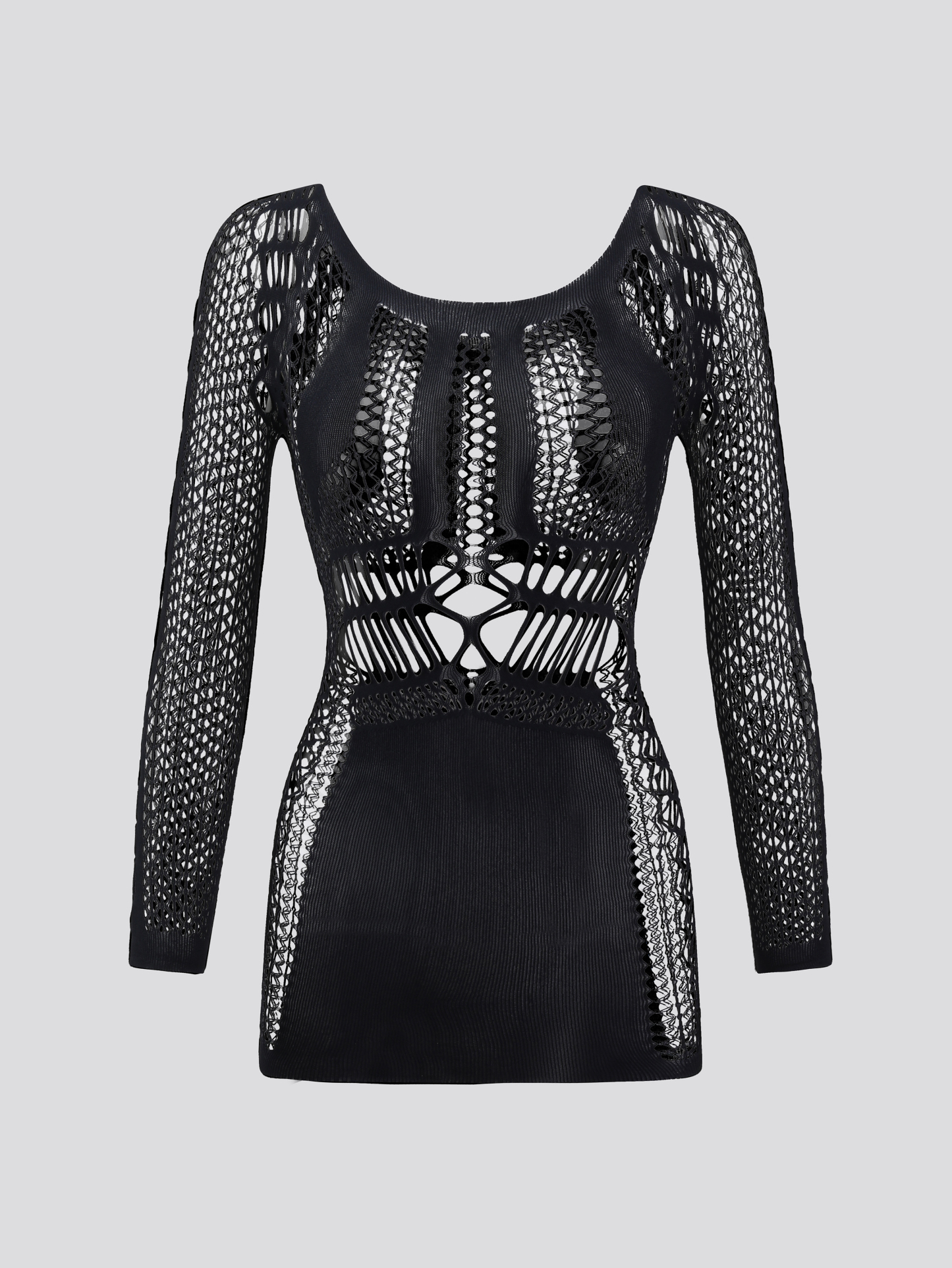 Mesh Hollow Out Fishnet Dress