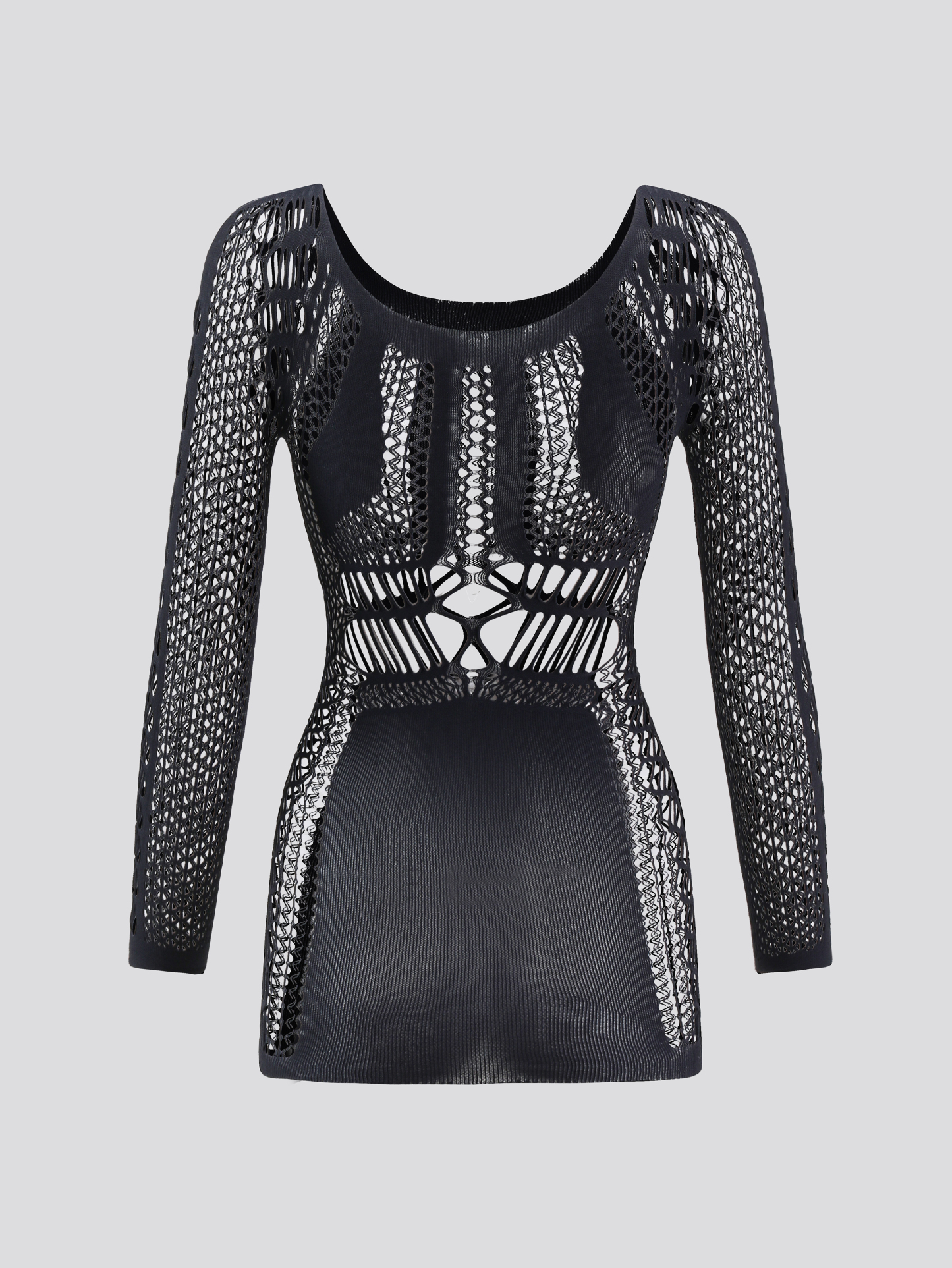Mesh Hollow Out Fishnet Dress