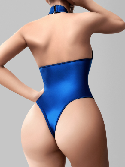 Midnight Mastery Halter Bondage Bodysuit