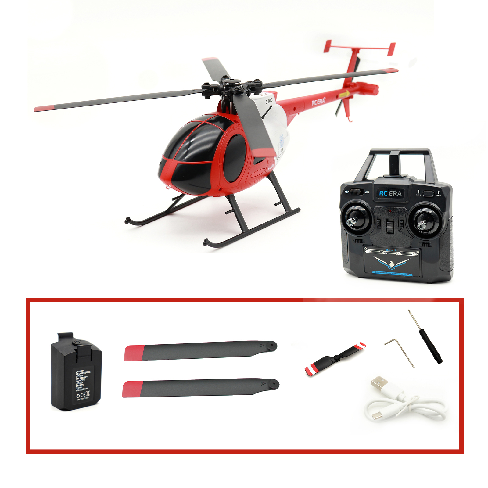 RC ERA C184 Mini MD500 Auto Stabilized Helicopter RTF