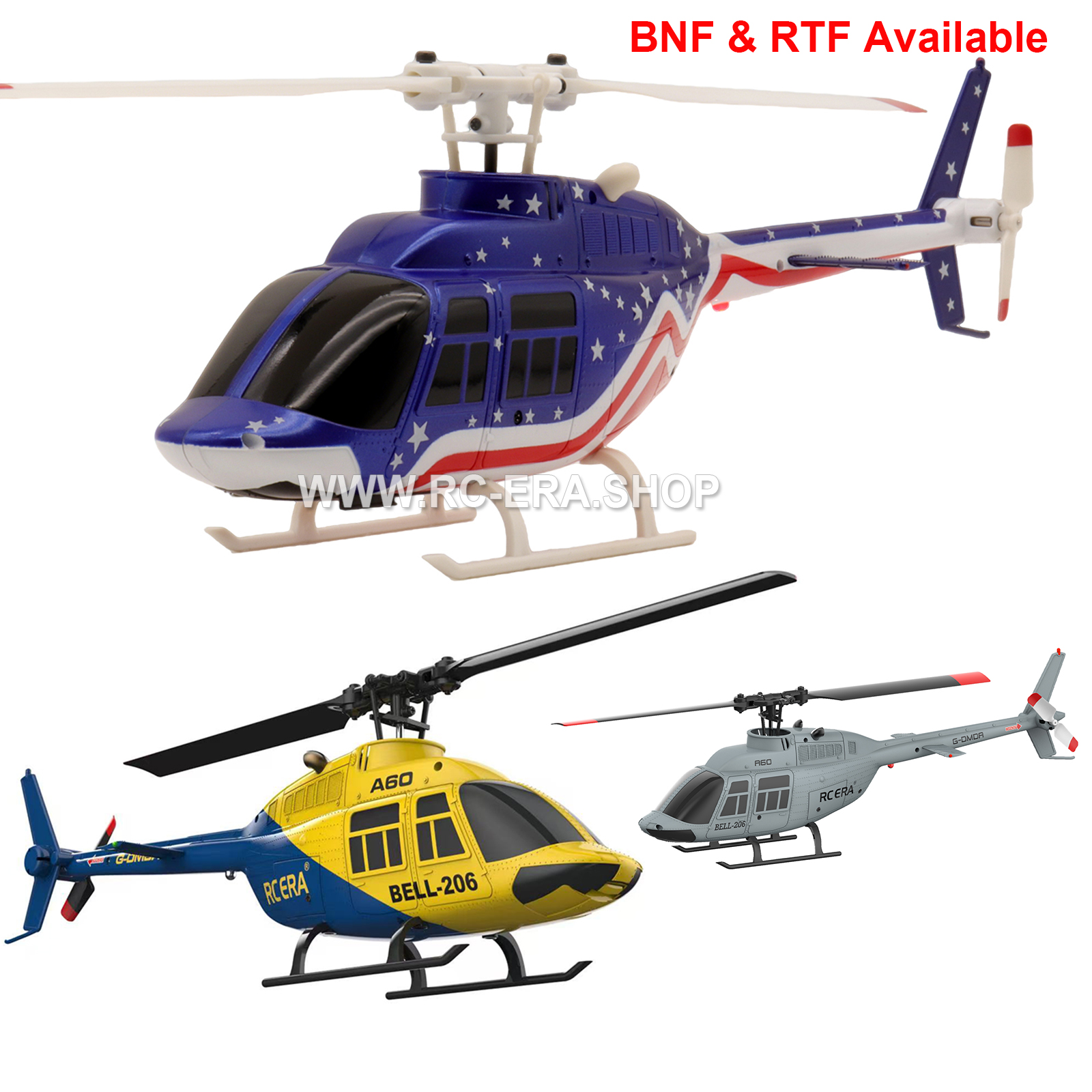 RC ERA A60 Mini Bell206 Gyro Stabilized Helicopter