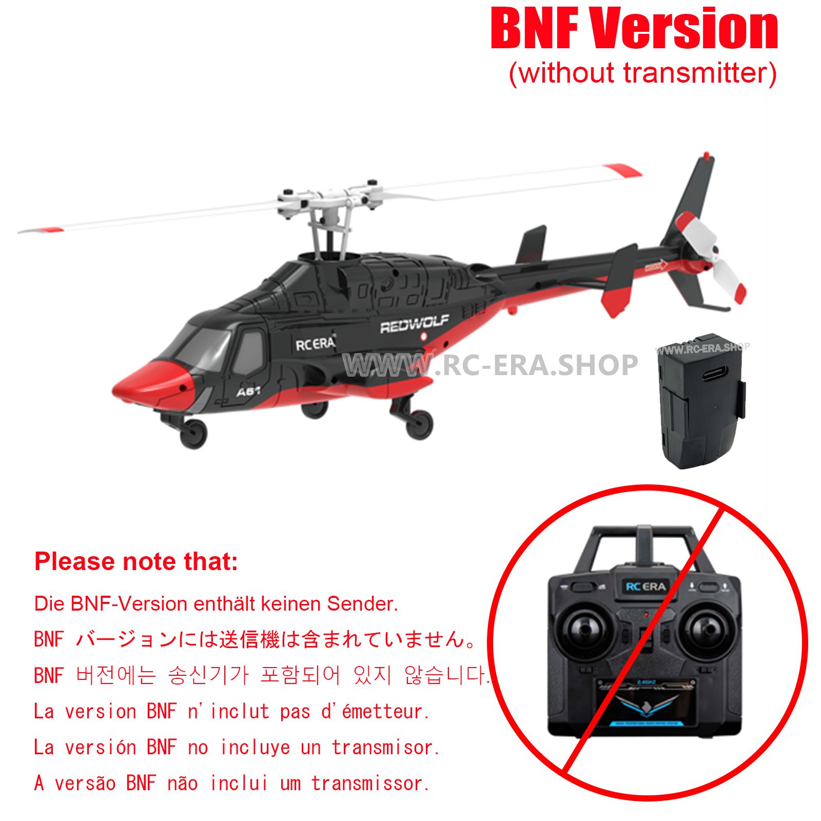 RC ERA A61 Mini Airwolf Gyro Stabilized Helicopter