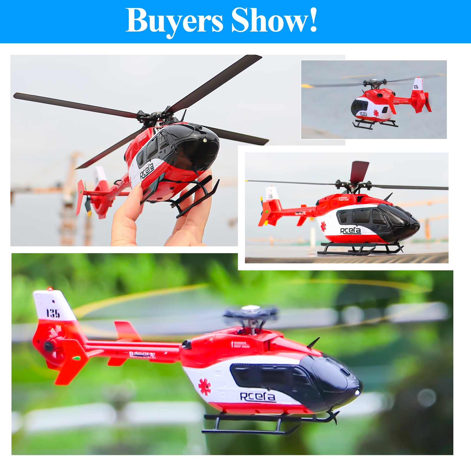 RC ERA C159 EC135 Scaled 2.4G 4Ch Gyro Stabilization RC Helicopter -RTF