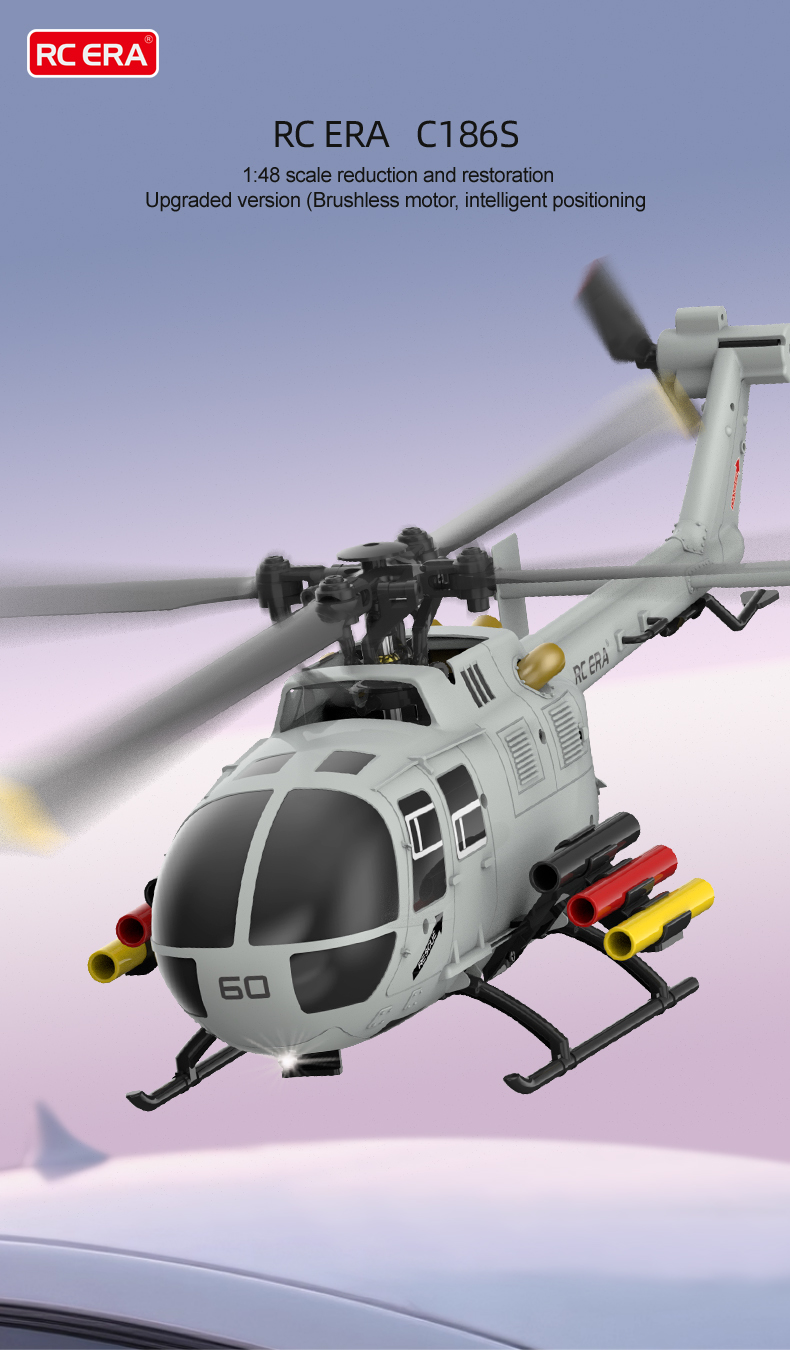 RC ERA C186S Brushless BO105 Auto Stabilized RC Helicopter