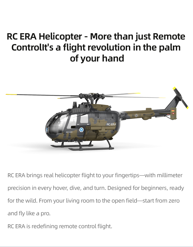 RC ERA C180 Brushless BO105 Auto Stabilized RC Helicopter