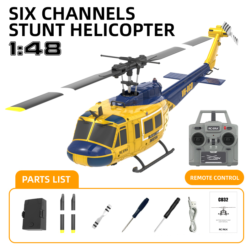 Amazon.com: HOENTECH RC ERA C032 UH-1 Huey RC Helicopter