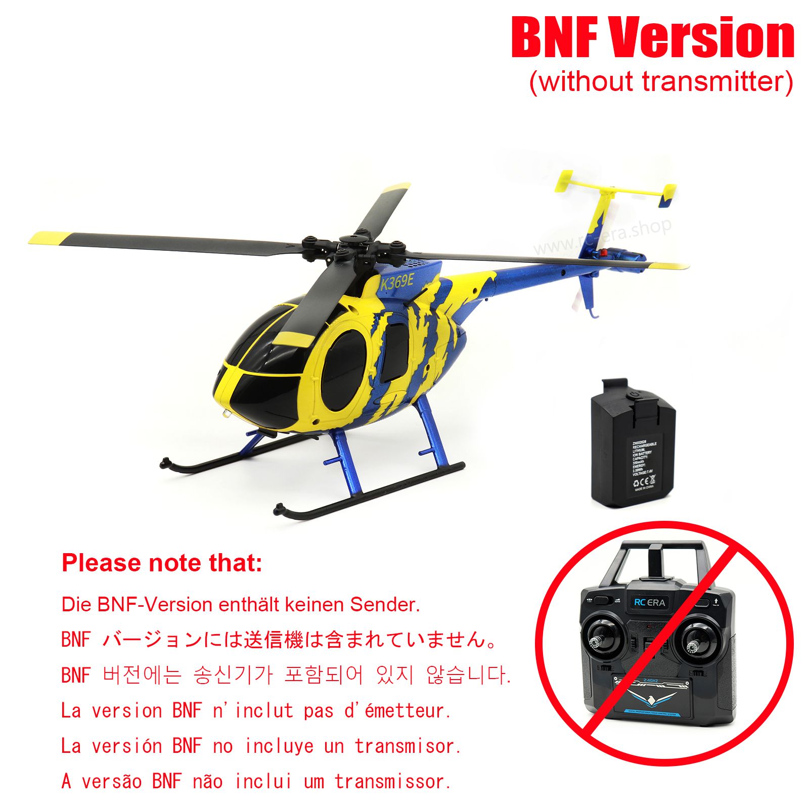 RC ERA C184 MD500 Gyro Stabilized Helicopter with Optical Flow Sensor