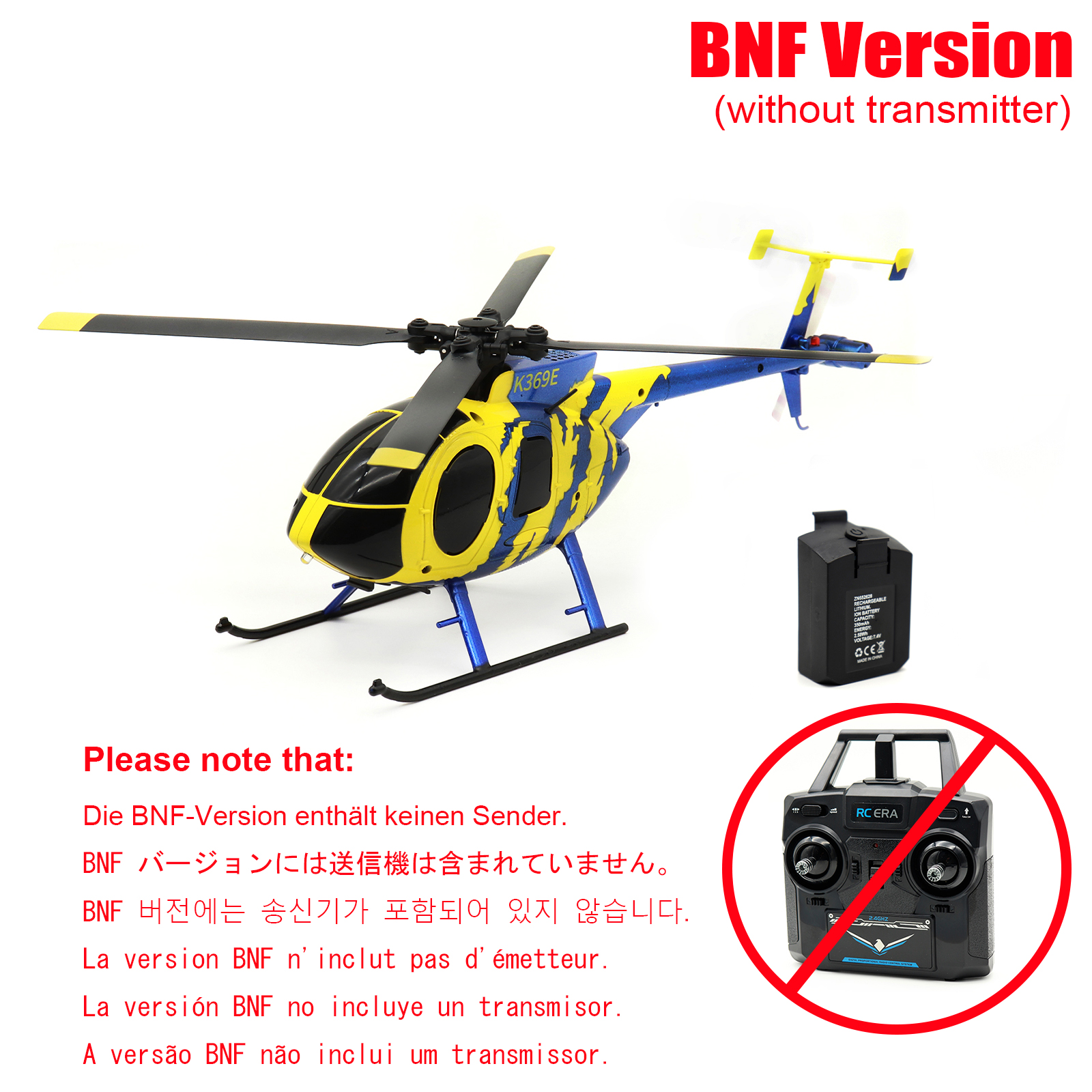 RC ERA C184 MD500 Gyro Stabilized Helicopter with Optical Flow Sensor