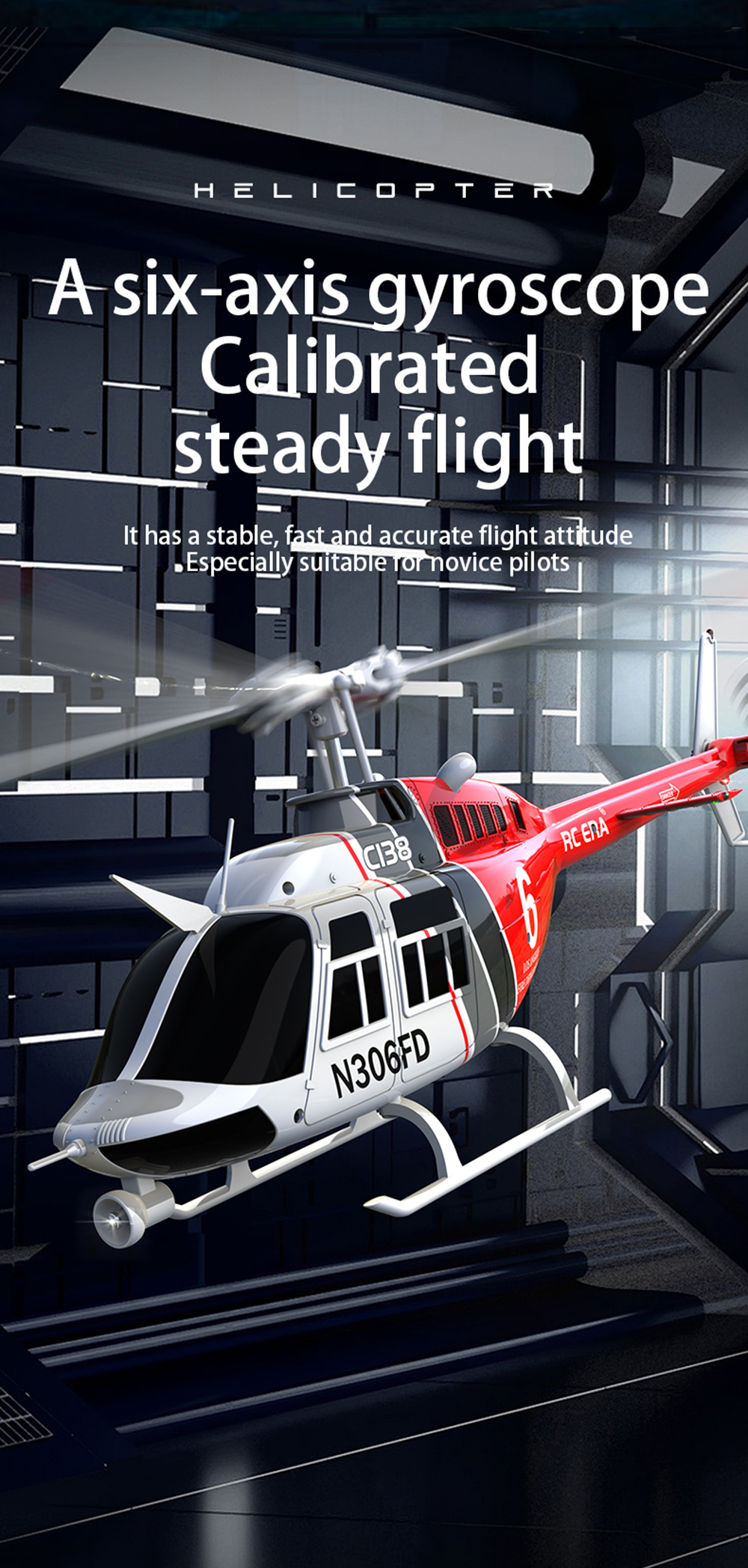 RC ERA C138 Bell 206 Gyro Stabilized Scale RC Helicopter - RTF RC ERA C138 Bell 206 Gyro Stabilized Scale RC Helicopter - RTF