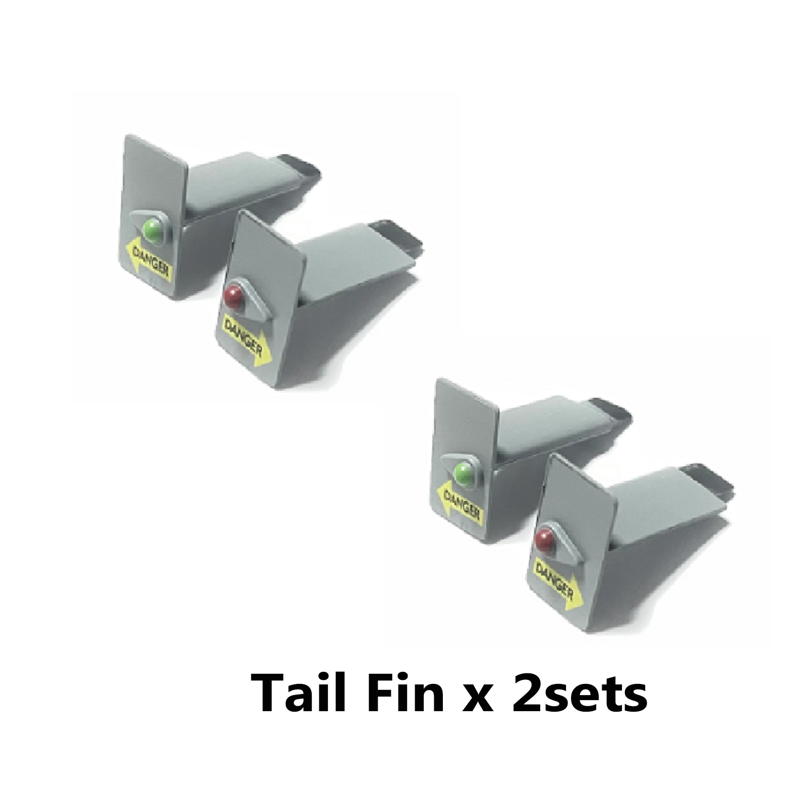 RC ERA C186 B105 Orange/Gray Tail Fin Set