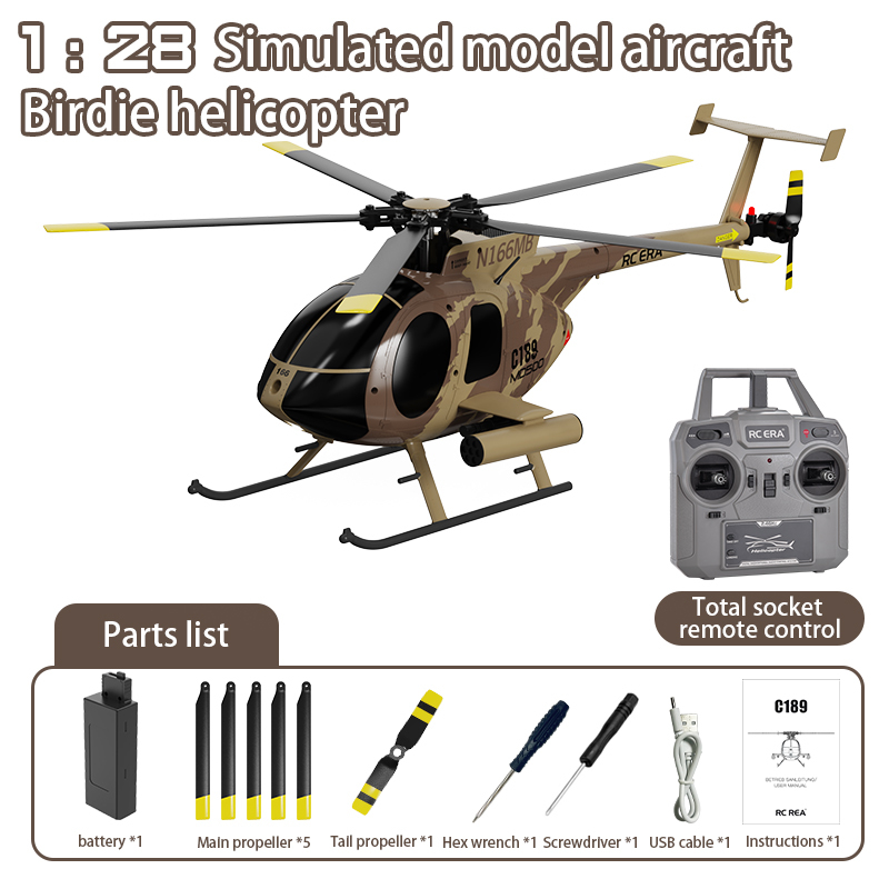 RC ERA C189 MD500 Bird 1 28 Gyro Stabilization RC Helicopter RTF RC ERA Official