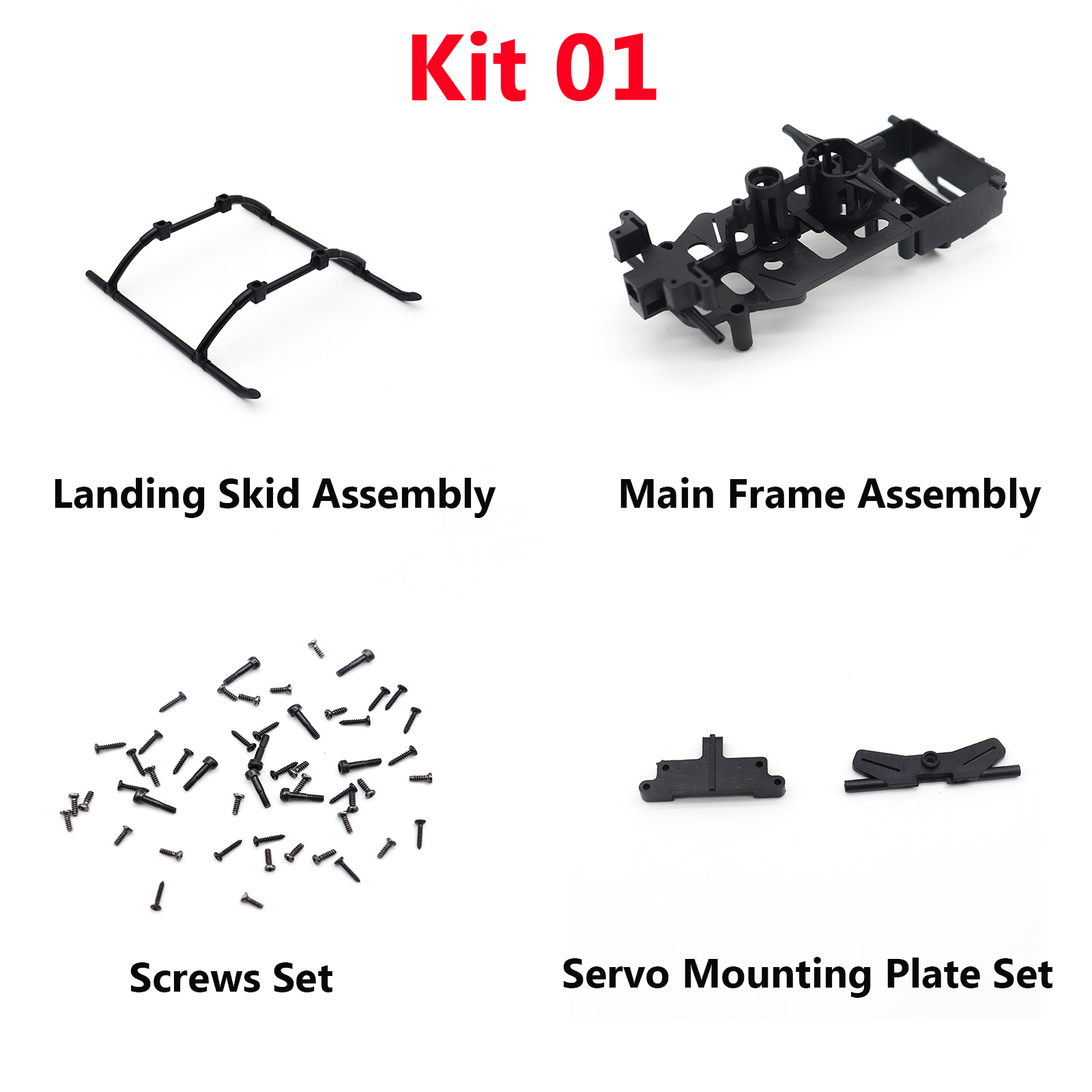 RC ERA C186 Landing Skid Assembly,Main Frame Assembly,Screws Set,Servo Mounting Plate Set