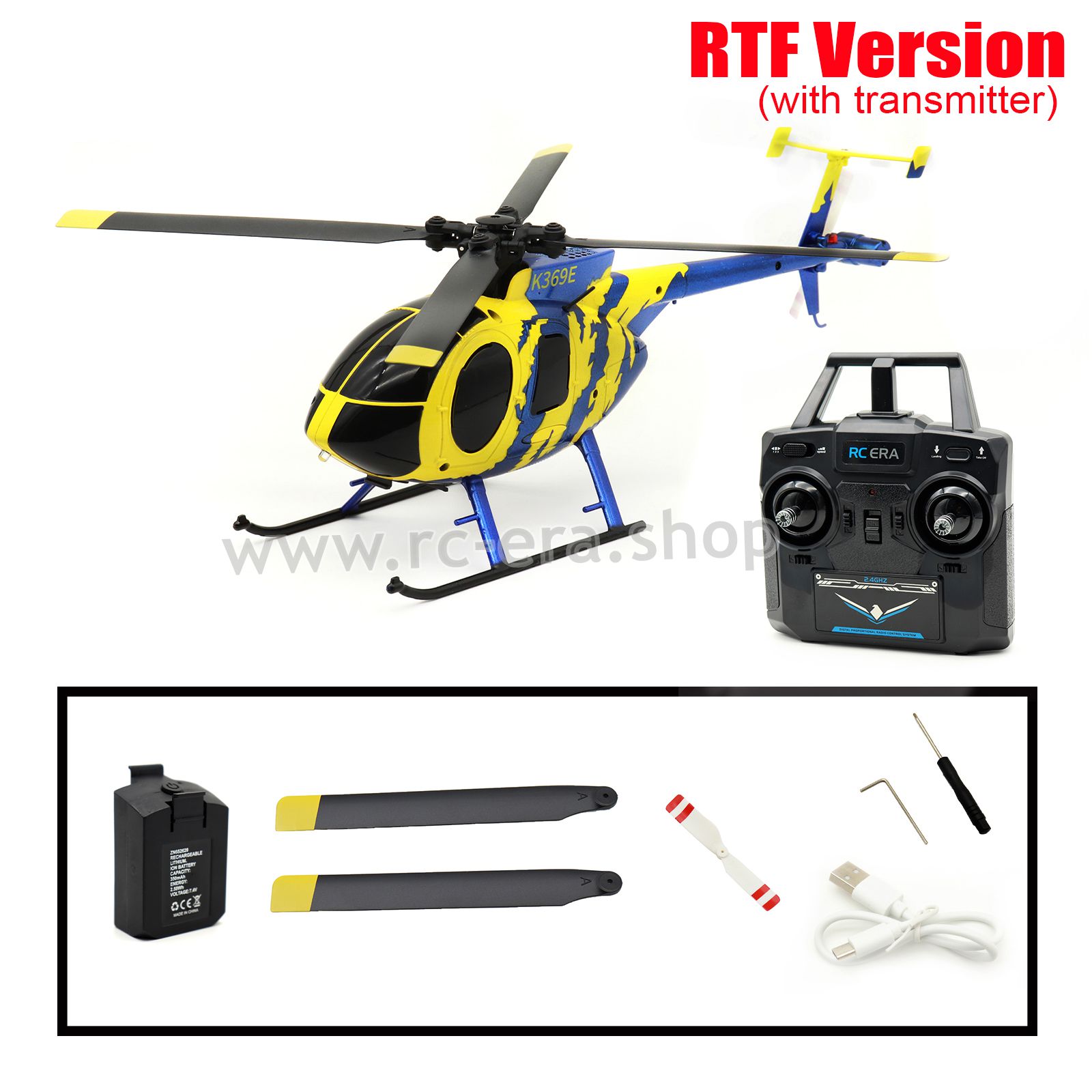 RC ERA C184 MD500 Gyro Stabilized Helicopter with Optical Flow Sensor