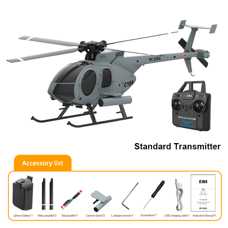 RC ERA C184 MD500 Gyro Stabilized Helicopter with Optical Flow Sensor
