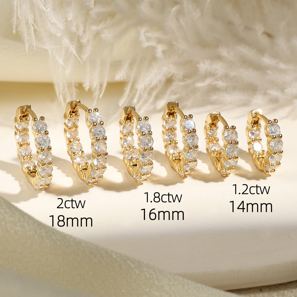 🔥Mother's Day Sale 70% OFF🔥Moissanite Hoop Earrings🎁