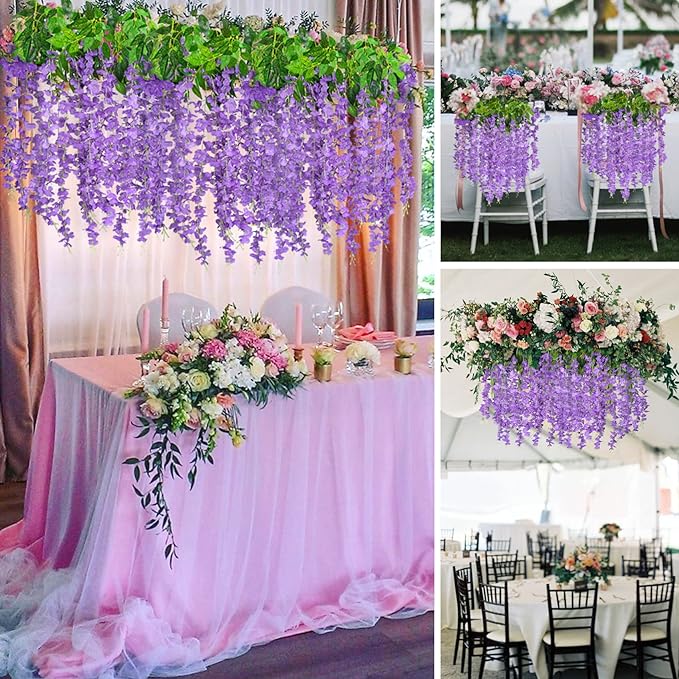 💥$1.99 ONLY TODAY🌸No Maintenance, Pruning or Watering! UV Resistant Lifelike Artificial Wisteria Flower