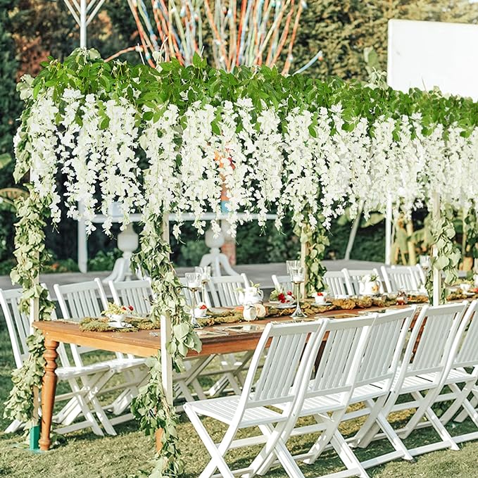 💥$1.99 ONLY TODAY🌸No Maintenance, Pruning or Watering! UV Resistant Lifelike Artificial Wisteria Flower