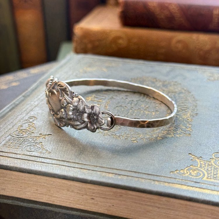 ✨Handmade Sterling Spoon Bangle - Crafted from Authentic Vintage Silverware