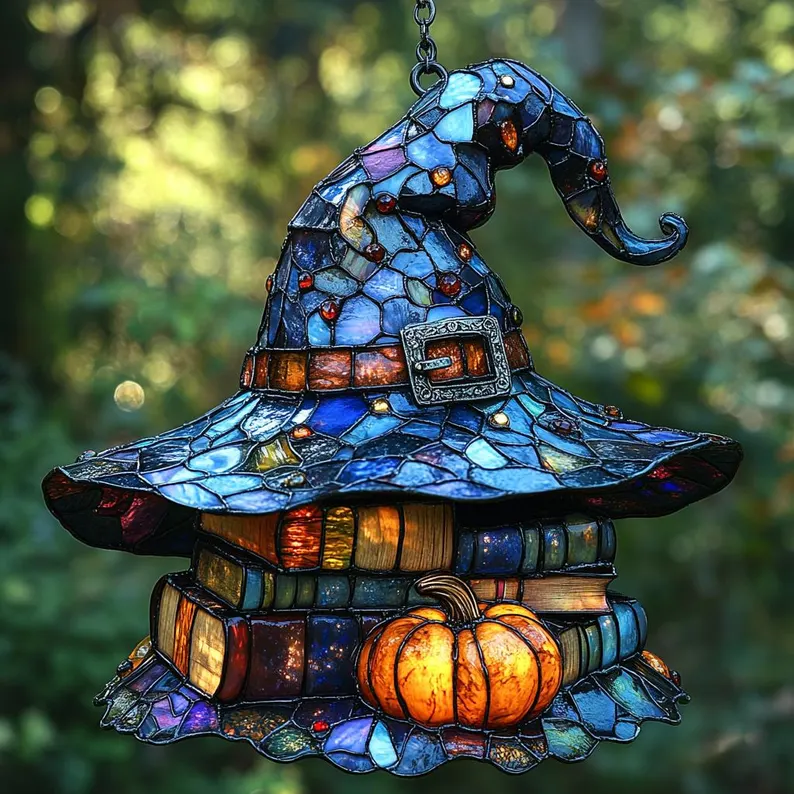 💥Hot Sale 50% OFF - Magical Witch Hat Stained Art Ornament
