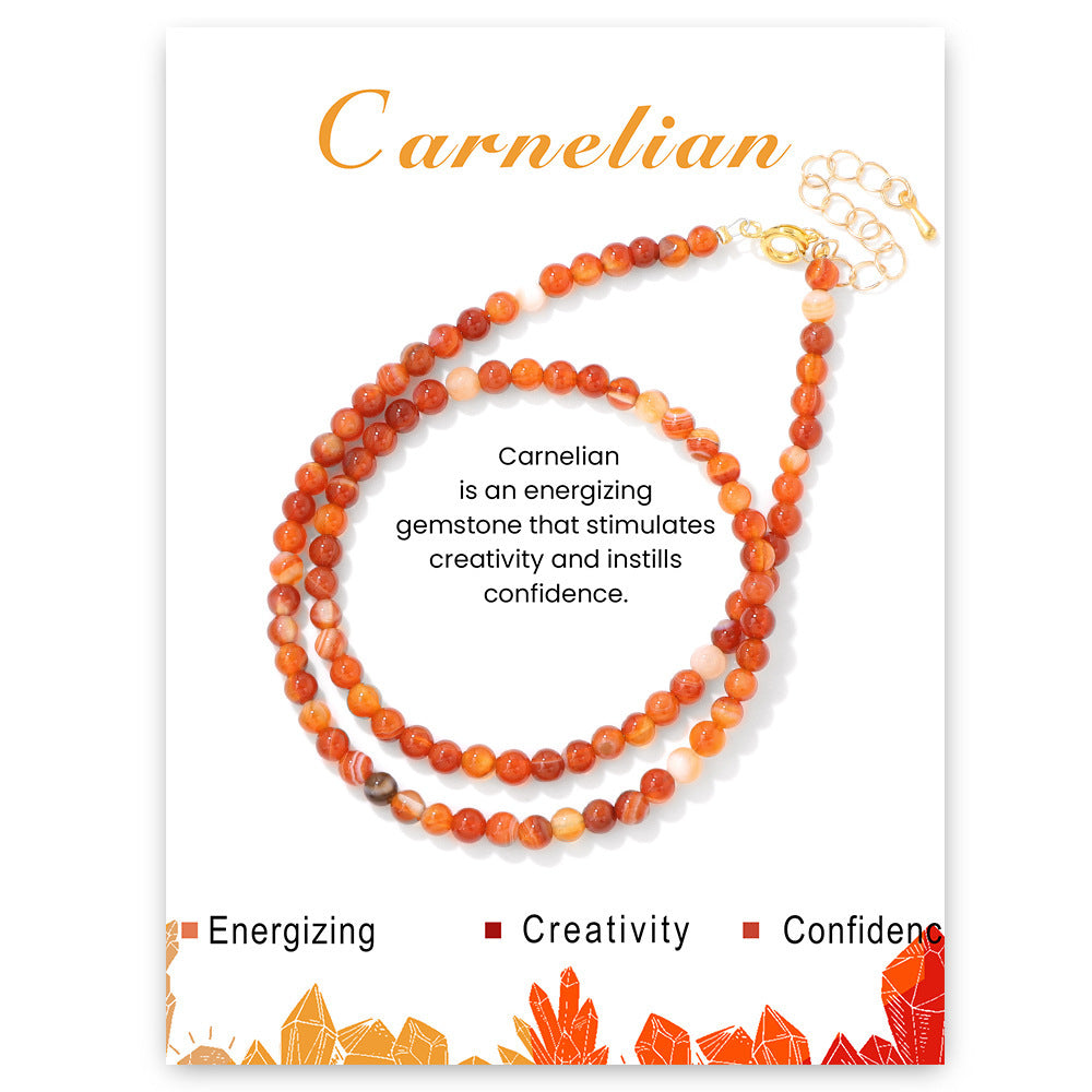 4mm Amethyst Beaded Necklace - Elegant and Stylish Bracelet for Women, Ideal as a Perfect Gift