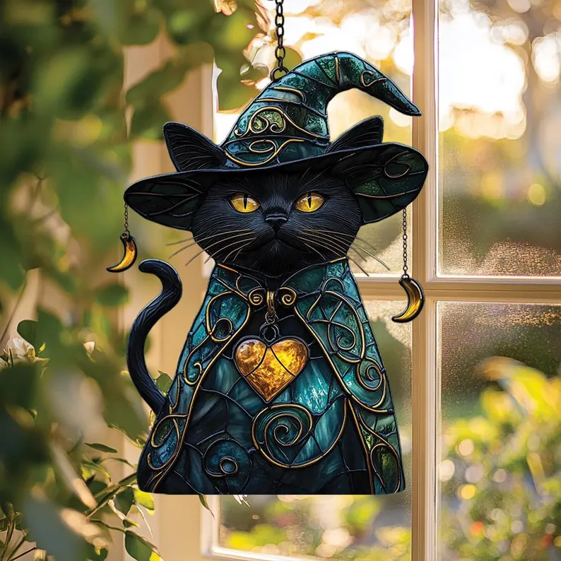 💥Hot Sale 50% OFF - Magical Witch Hat Stained Art Ornament