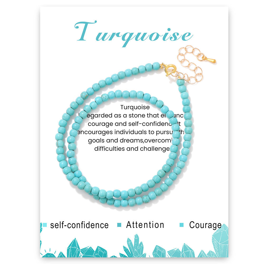 4mm Amethyst Beaded Necklace - Elegant and Stylish Bracelet for Women, Ideal as a Perfect Gift