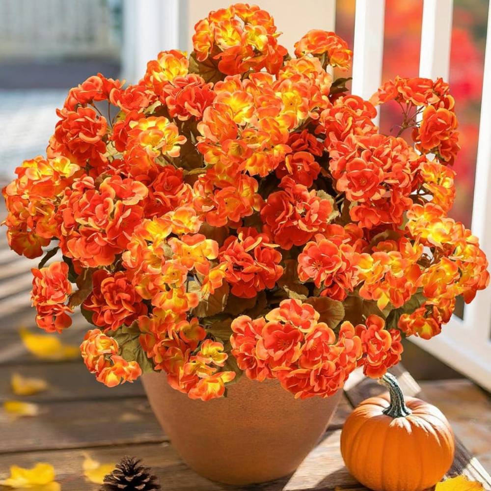 🔥Last Day Only $2.99 Each🌼- Artificial Geranium Flowers - UV resistant, Waterproof, Windproof