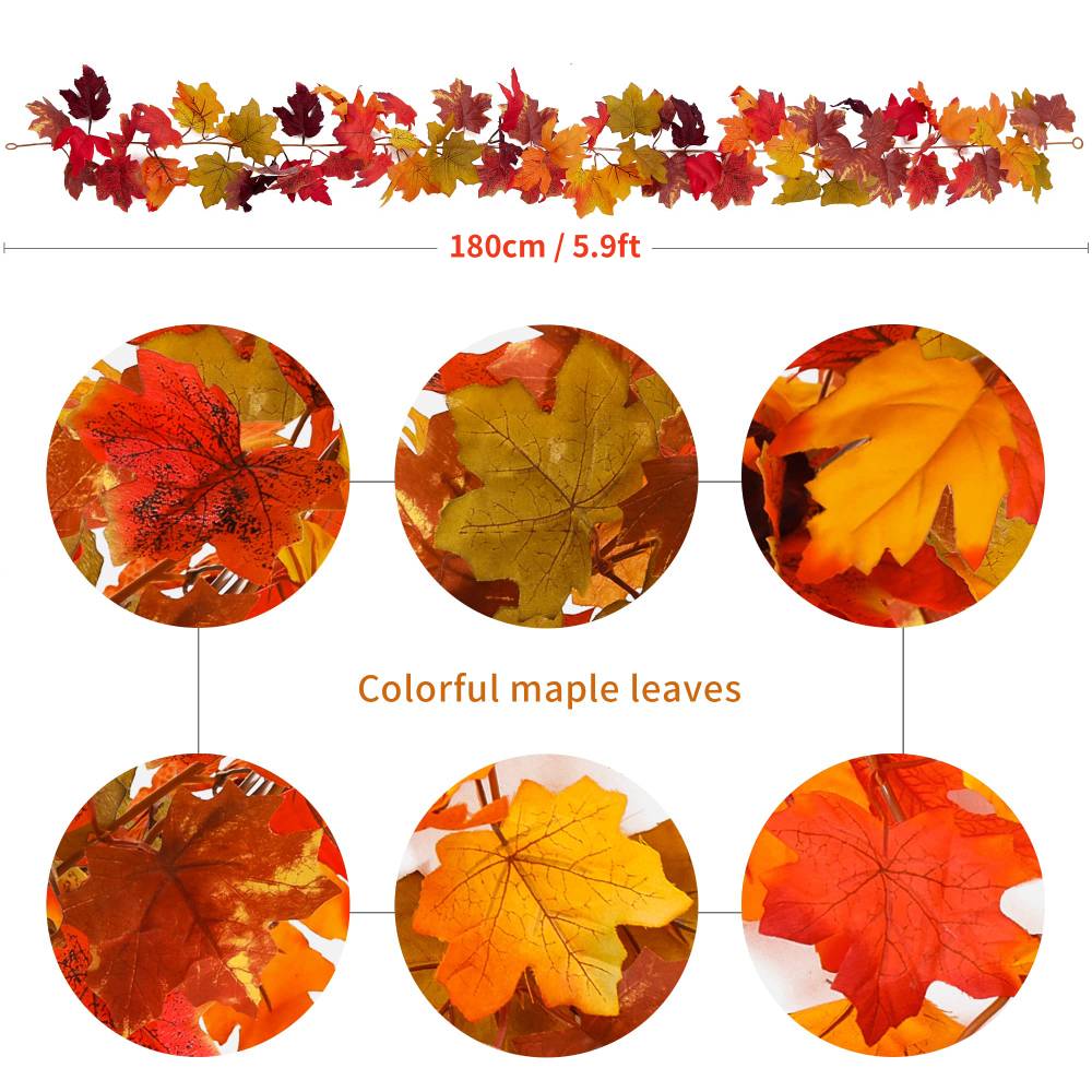 🔥Hot Sale 60% OFF - Artificial Maple Leaf Autumn Garland🍁