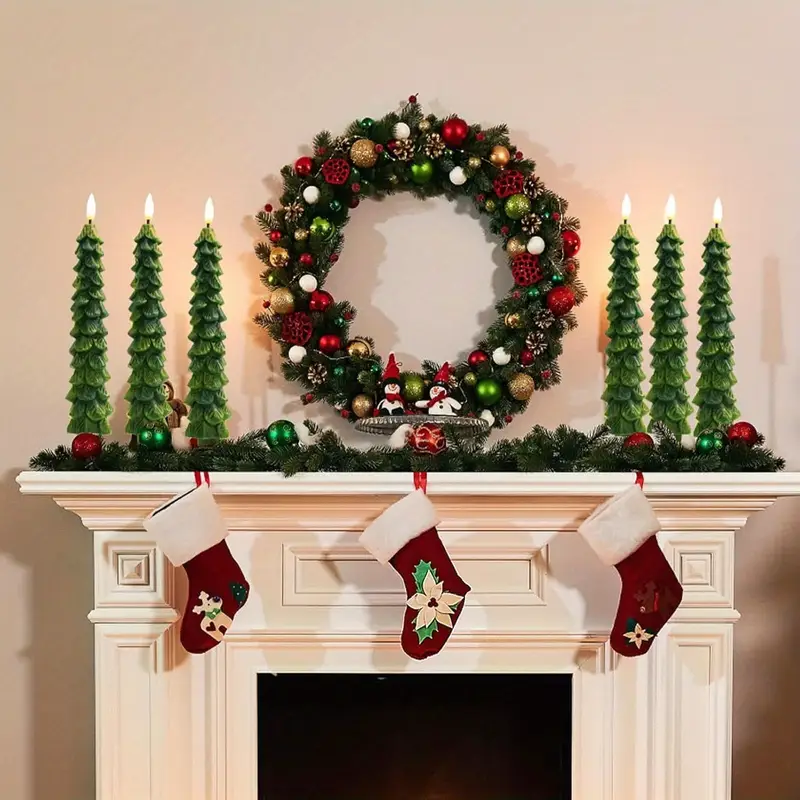 Hot Sale 50% OFF🔥Flameless Taper Candles - Christmas Tree LED Candles🎄