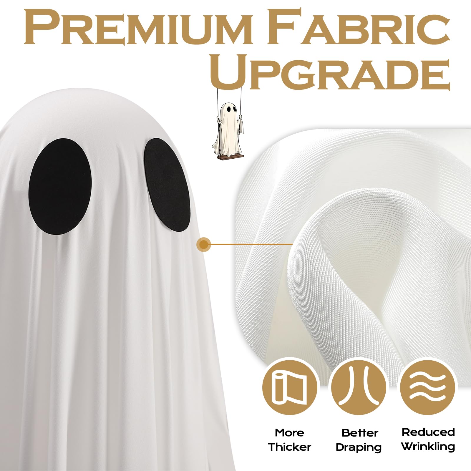 🔥Halloween Sale🔥Hanging Swing Glowing Ghost Decoration