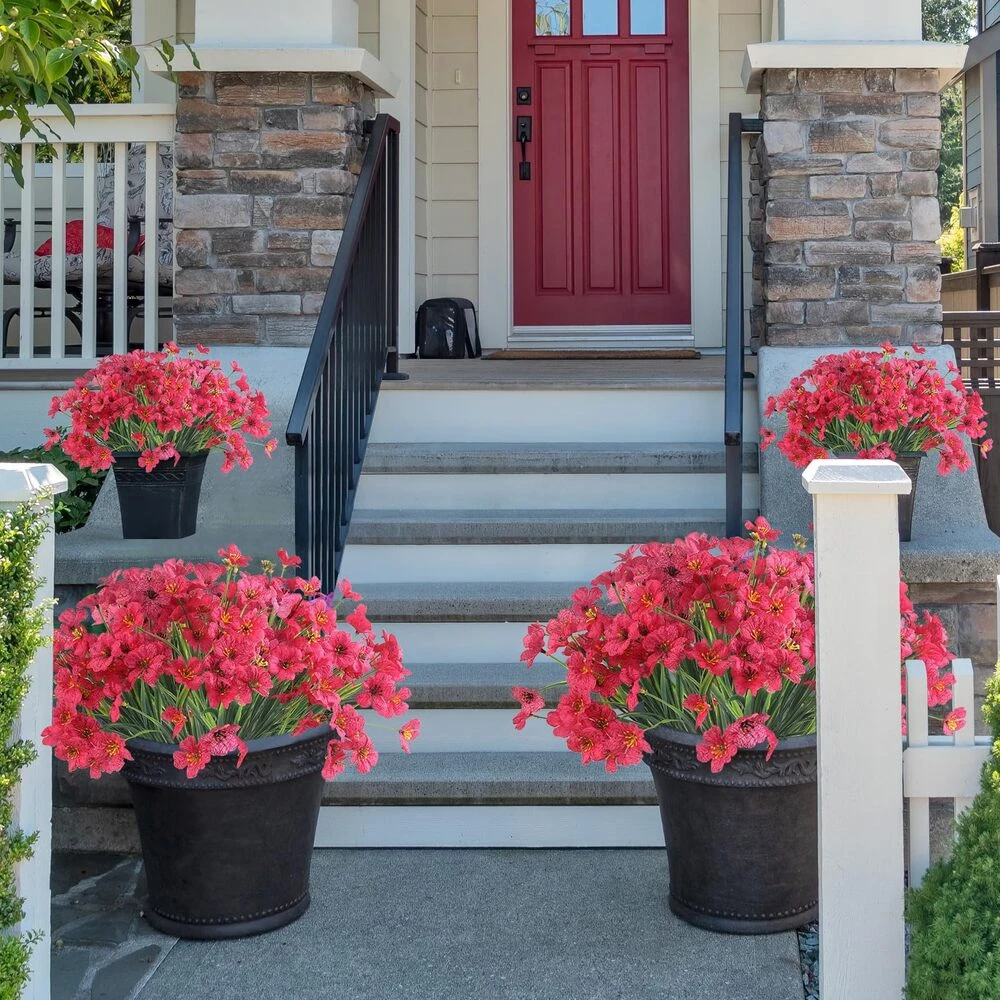 💥$9.98 On Sale - 💐Lifelike UV-Resistant Sunset Flowers – Waterproof, Windproof & Perfect for Fall Decor 🍂