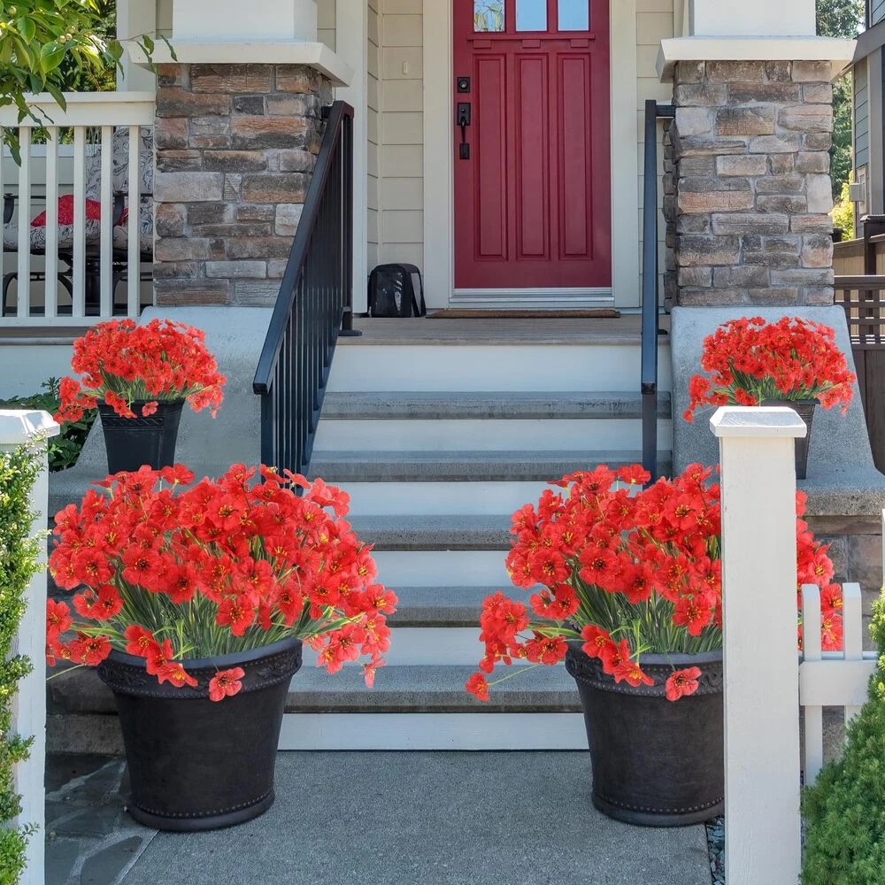 💥$9.98 On Sale - 💐Lifelike UV-Resistant Sunset Flowers – Waterproof, Windproof & Perfect for Fall Decor 🍂