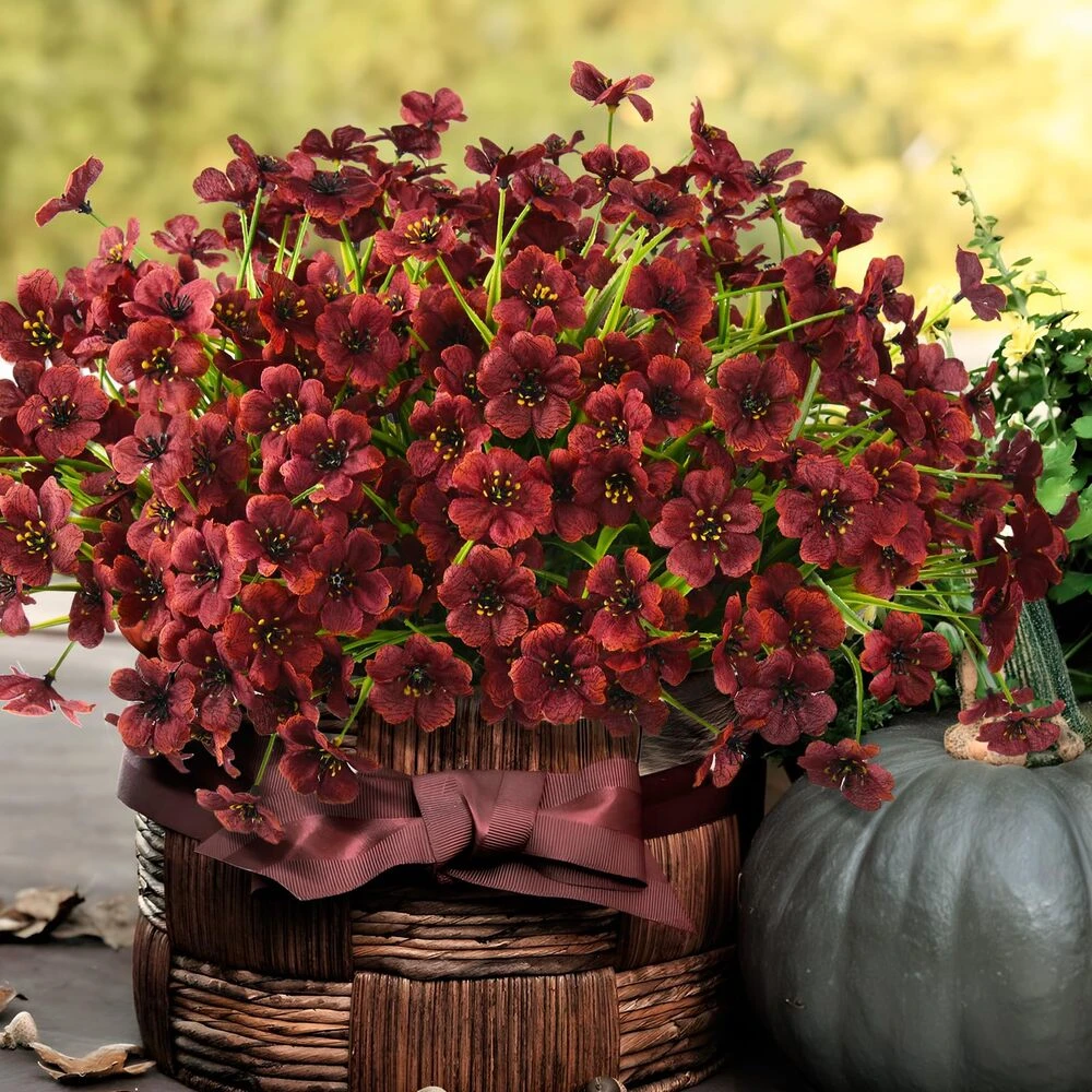 💥$9.98 On Sale - 💐Lifelike UV-Resistant Sunset Flowers – Waterproof, Windproof & Perfect for Fall Decor 🍂