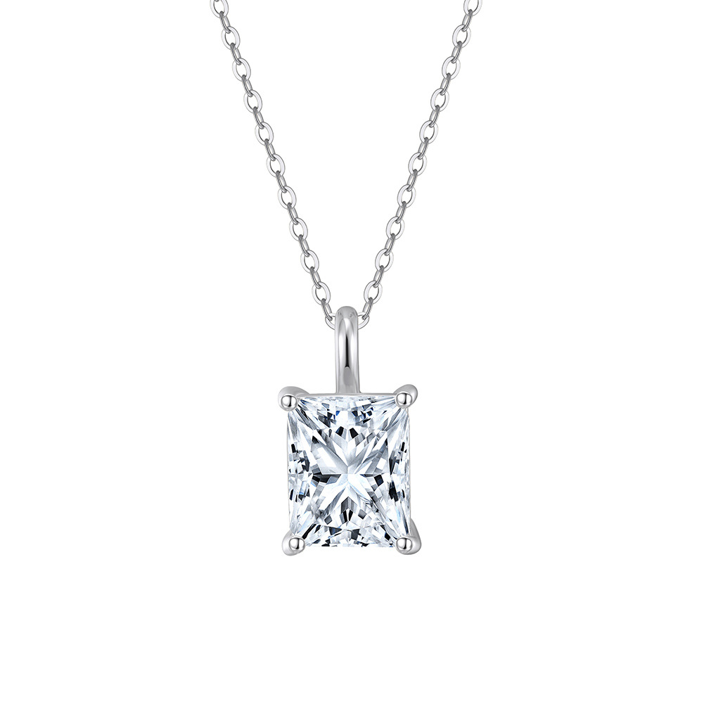 Luxury Solitaire Ideal Cut Moissanite Necklace