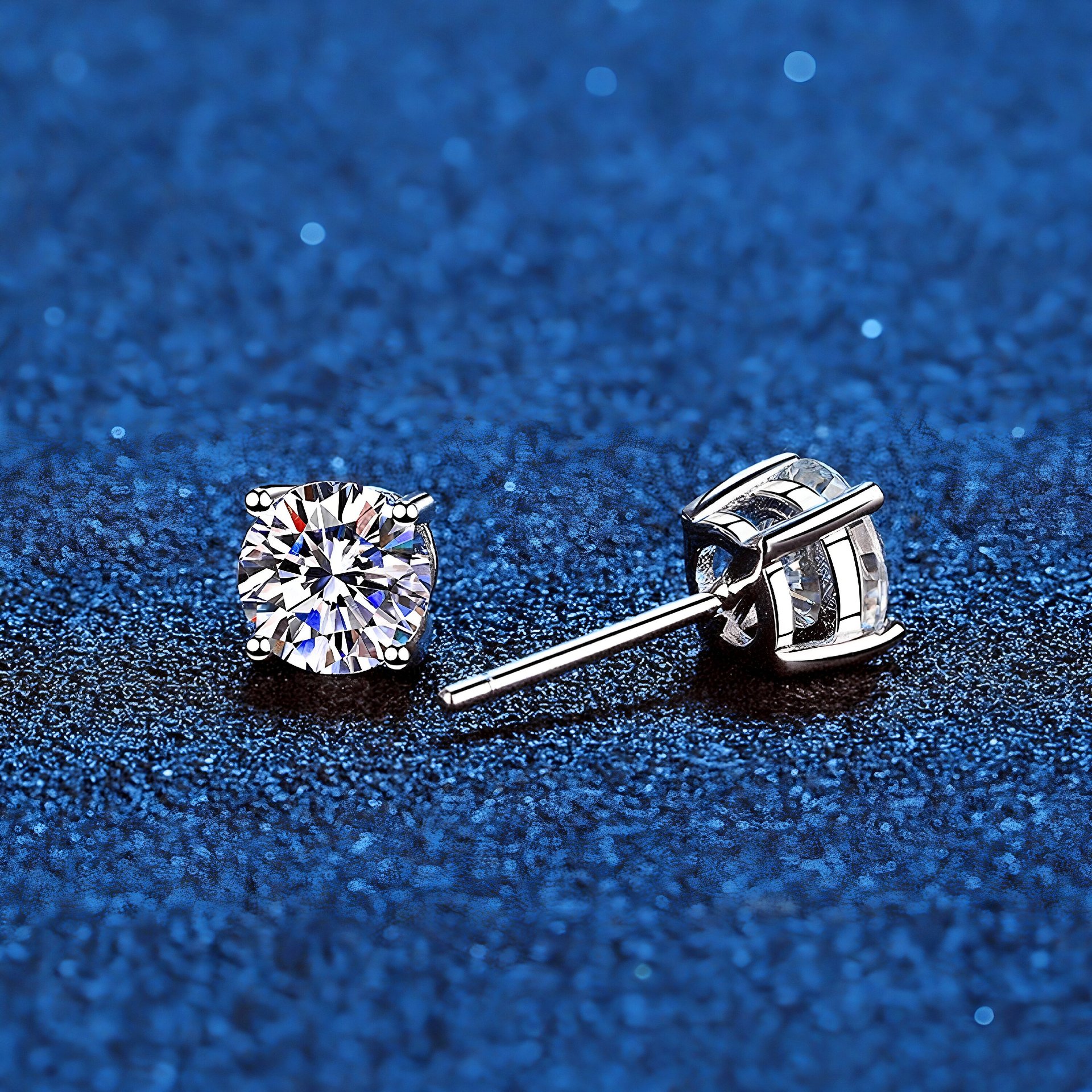 Classic Four-Prong Moissanite Earrings