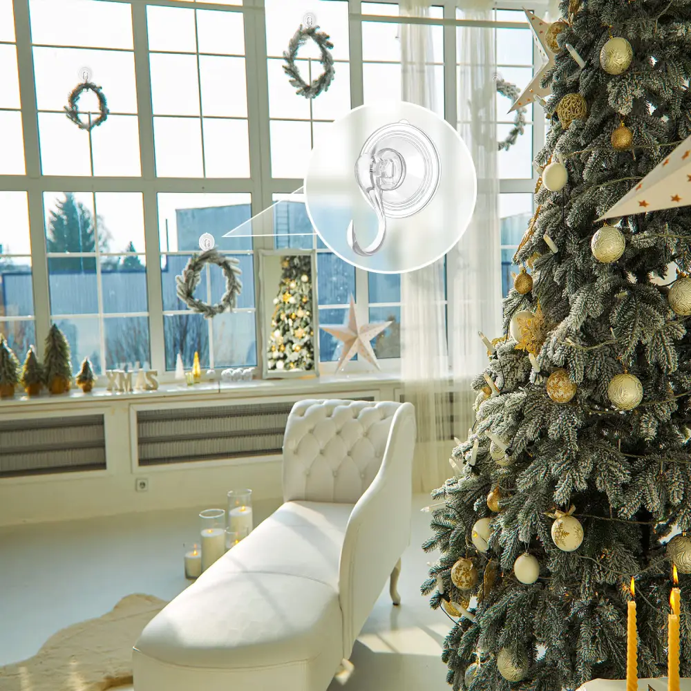 🎁Hot Sale 49% OFF - Christmas Heavy‑Duty Clear Suction Hook