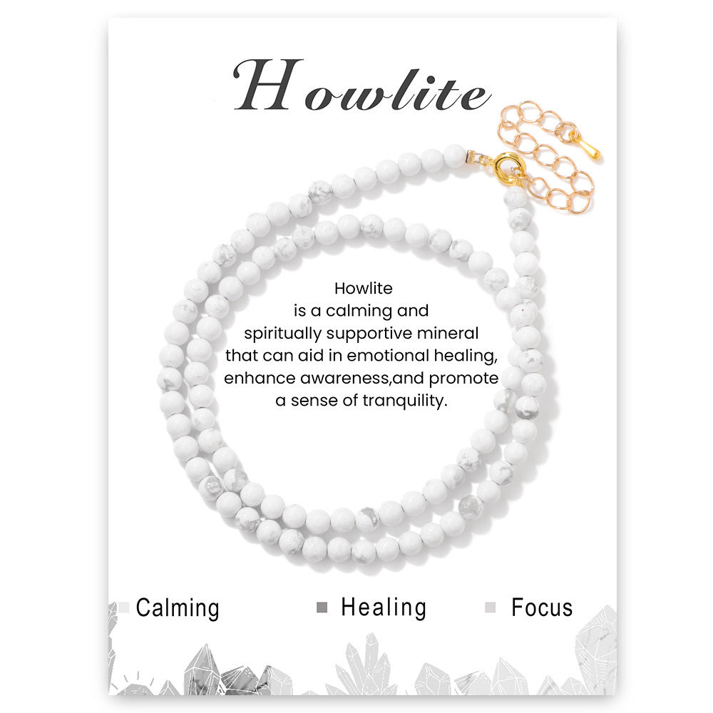 4mm Amethyst Beaded Necklace - Elegant and Stylish Bracelet for Women, Ideal as a Perfect Gift