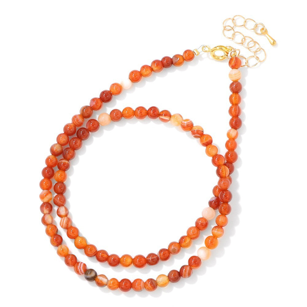 4mm Amethyst Beaded Necklace - Elegant and Stylish Bracelet for Women, Ideal as a Perfect Gift