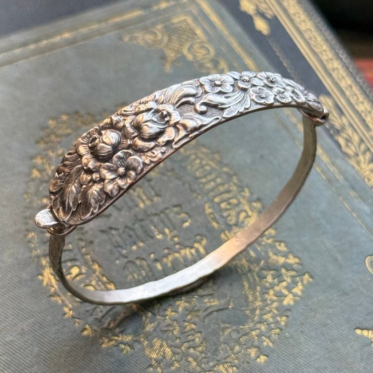 ✨Handmade Sterling Spoon Bangle - Crafted from Authentic Vintage Silverware