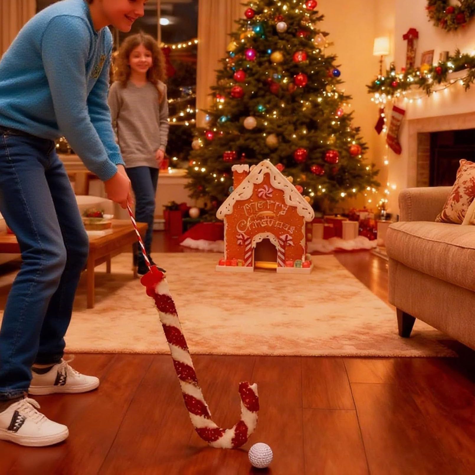 🔥LAST DAY 49% OFF -🎅Gingerbread Golf Game Set - Best Christmas Game
