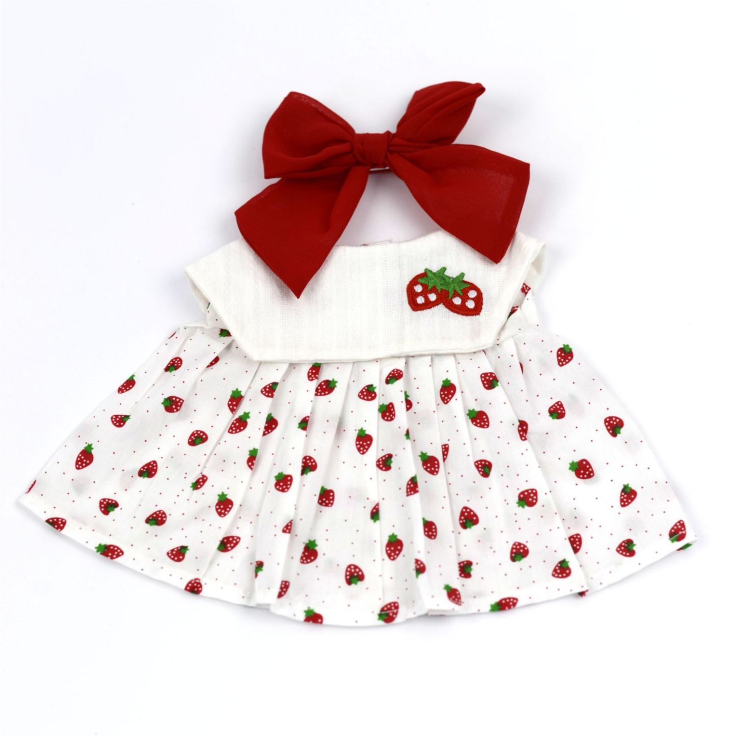 Strawberry Dress Set with Collar-Pink Elephant Gift Bundle