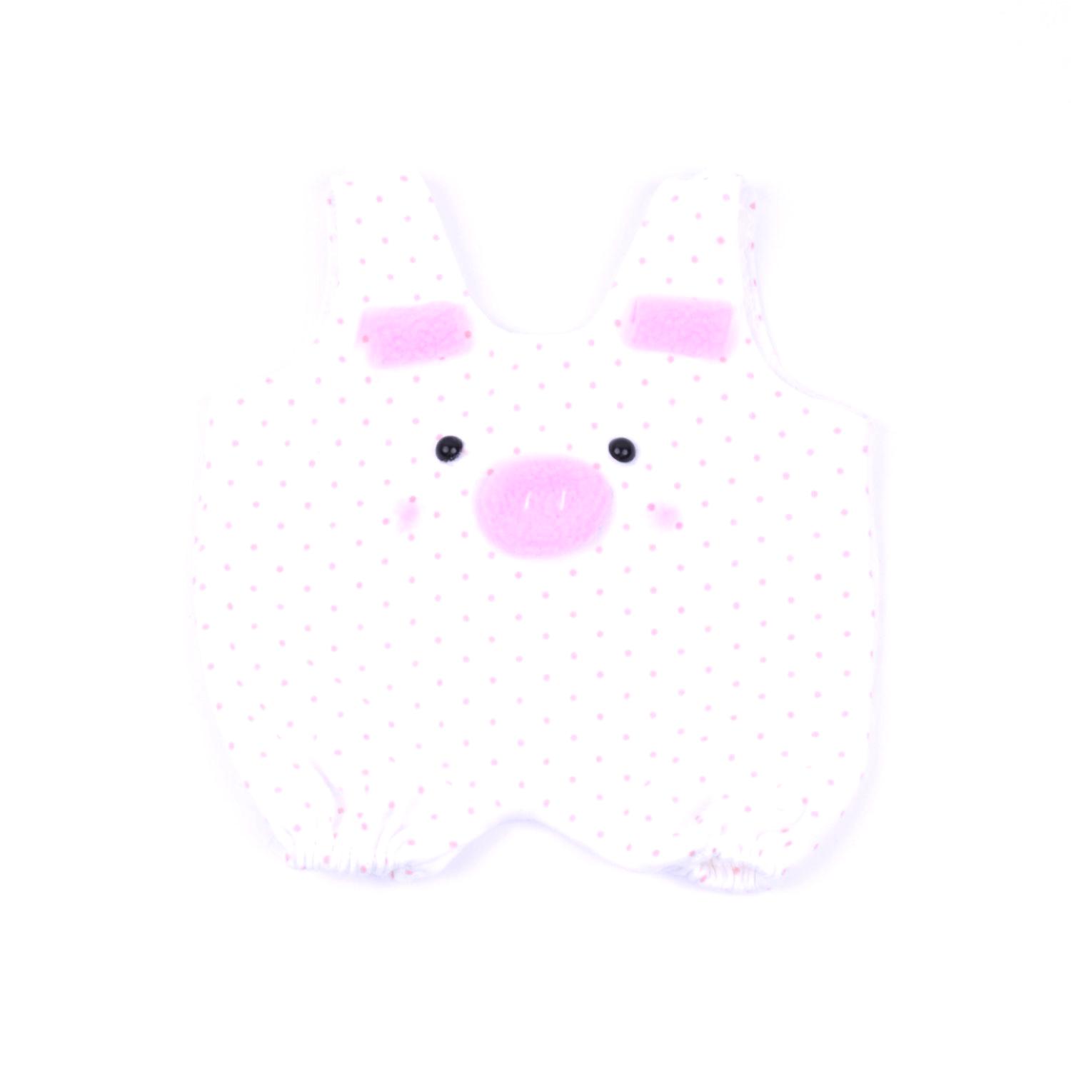 Pink Polka Dot Piglet Romper-Pink Elephant Gift Bundle
