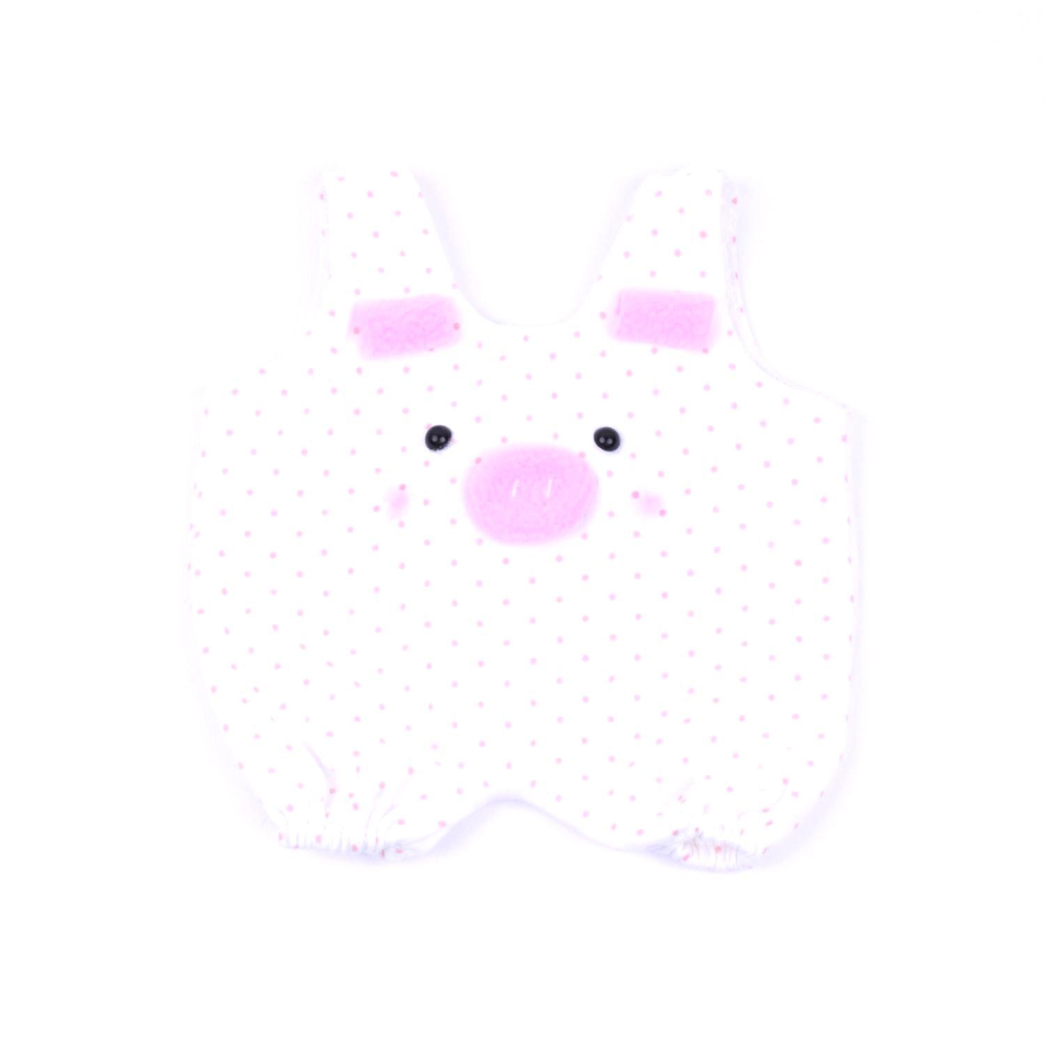 Pink Polka Dot Piglet Romper-Pink Elephant Gift Bundle