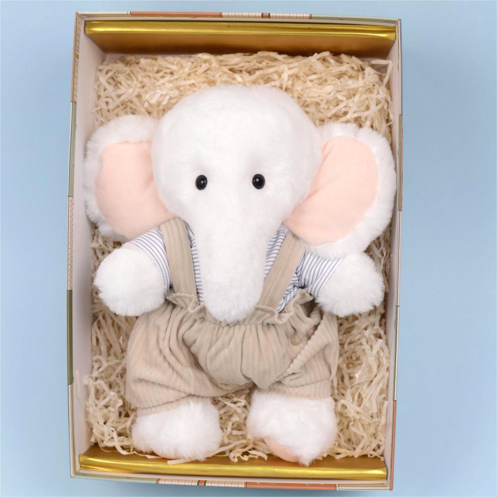 Homeyfriends Ellie The White Jointed Elephant Stuffed Animal homeyfriends