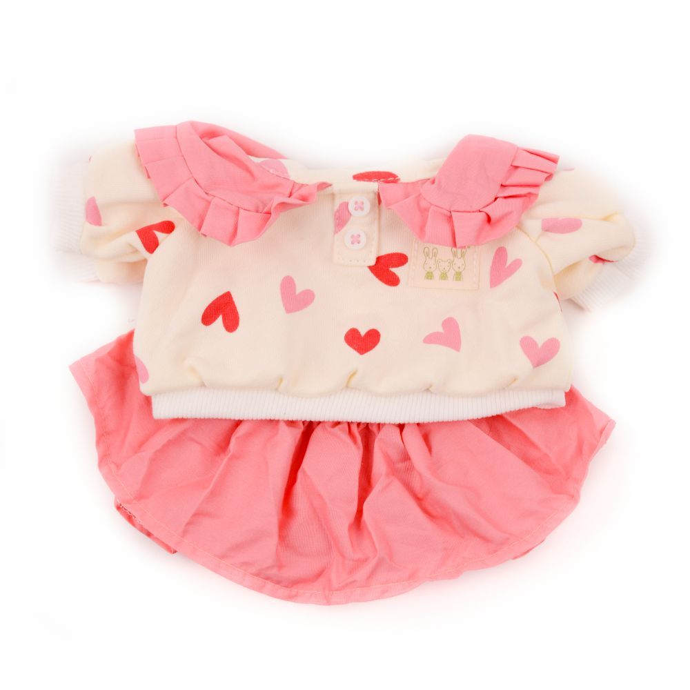 Pink Heart Sweatshirt With Skirt